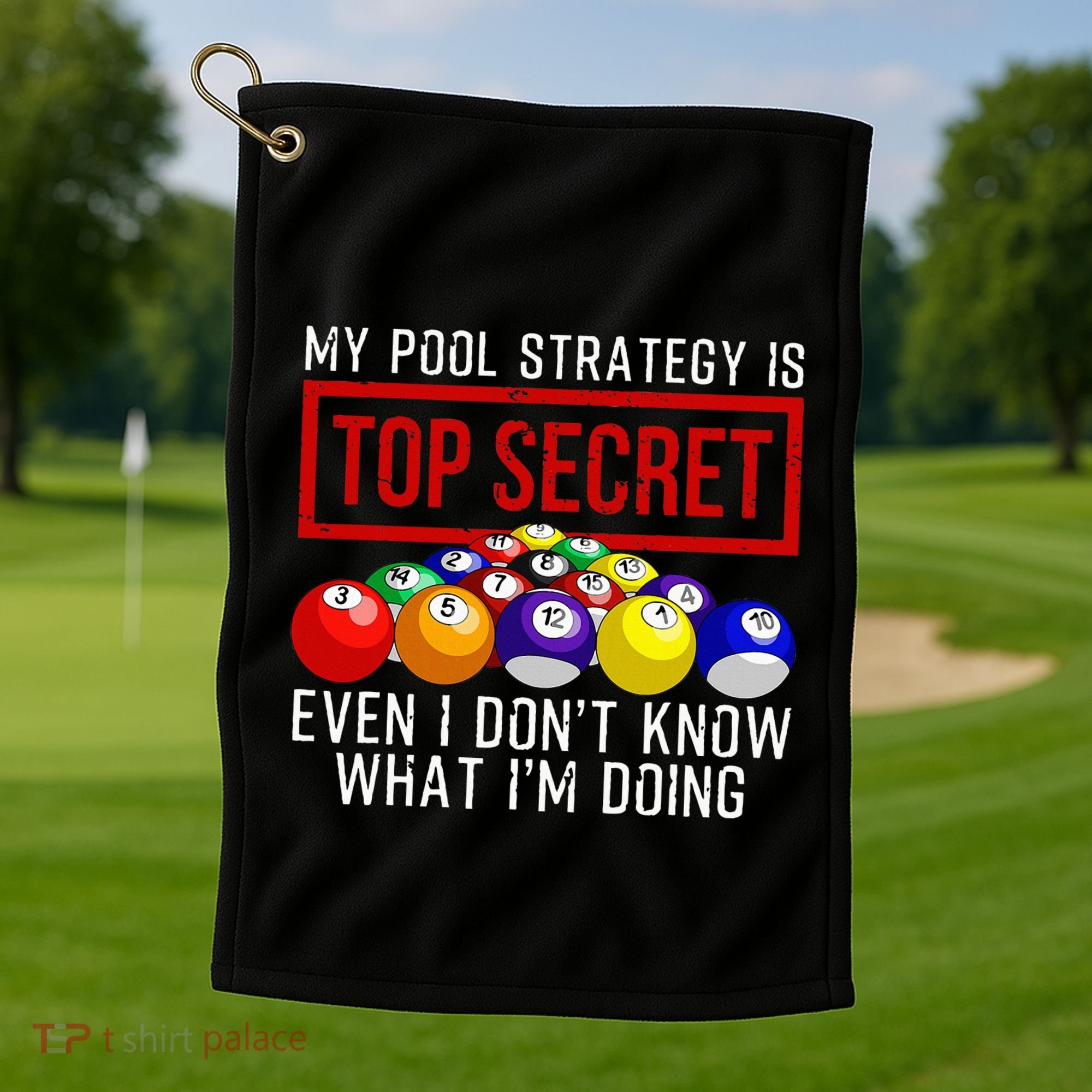 Pool Player Billiards Gift Game Play Golf Towel