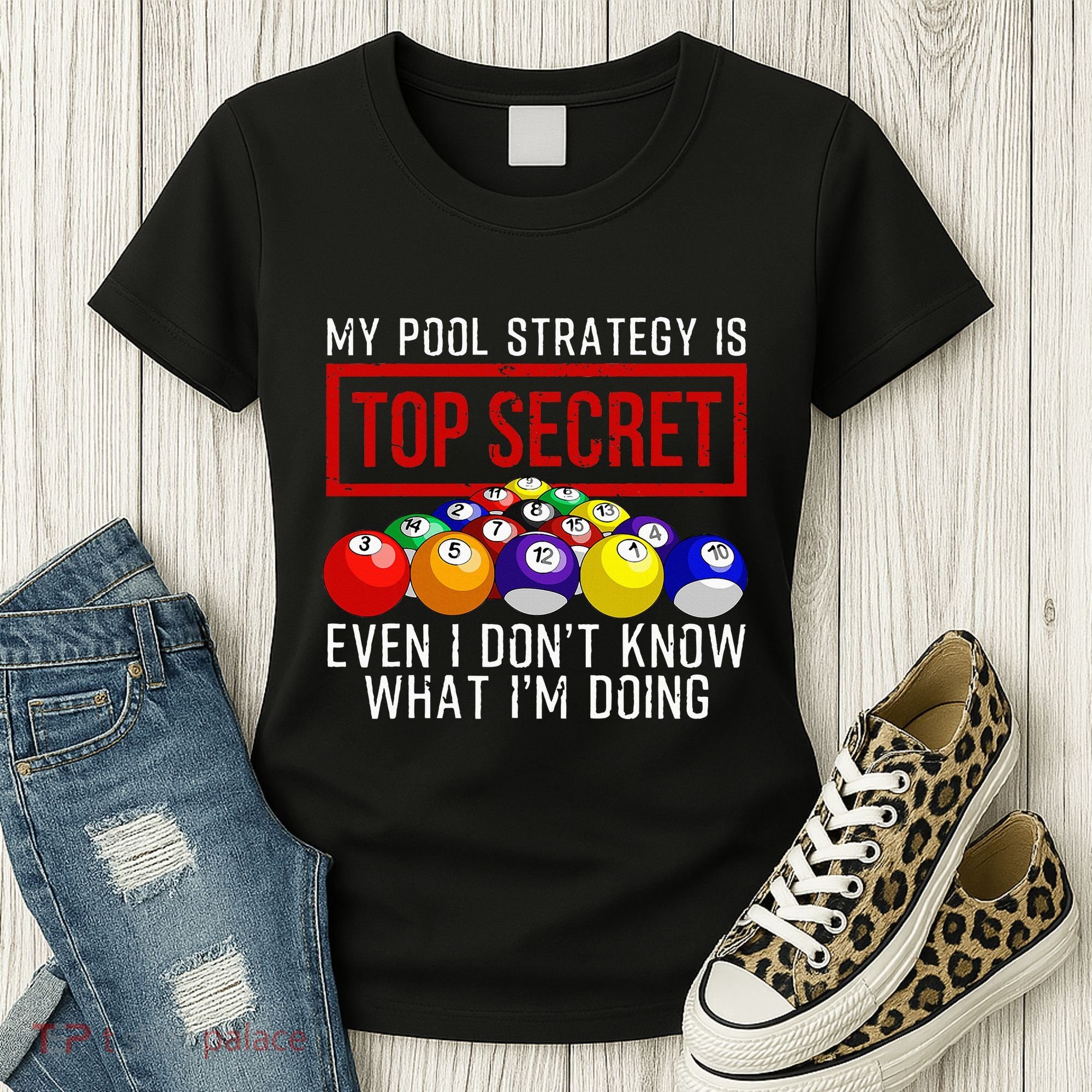 Pool Player Billiards Gift Game Play Women's T-Shirt