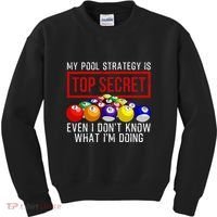 Pool Player Billiards Gift Game Play Kids Sweatshirt thumb 0