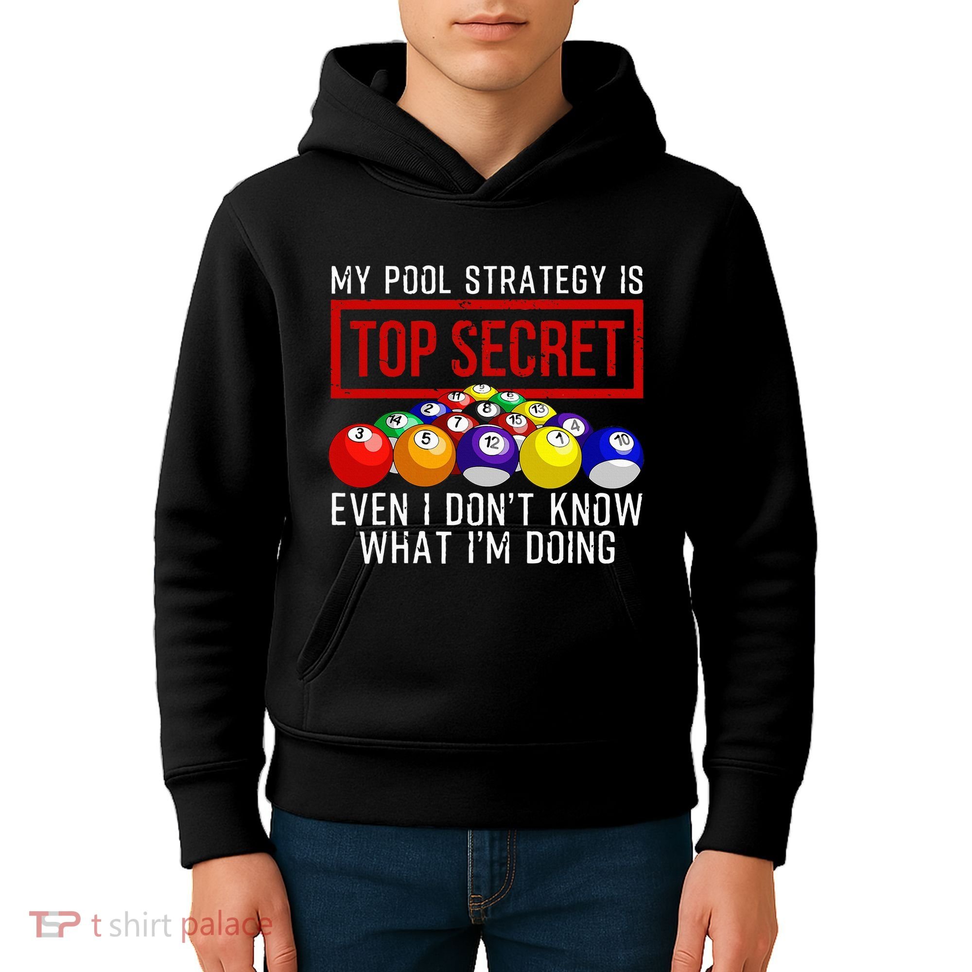 Pool Player Billiards Gift Game Play Kids Hoodie