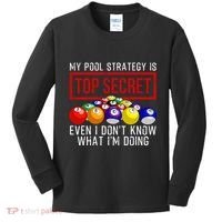 Pool Player Billiards Gift Game Play Kids Long Sleeve Shirt thumb 0