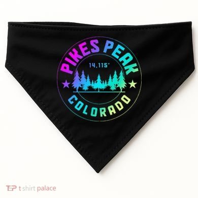 Pikes Peak Colorado Mountain Hiking USA-Made Doggie Bandana