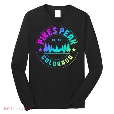 Pikes Peak Colorado Mountain Hiking Long Sleeve Shirt