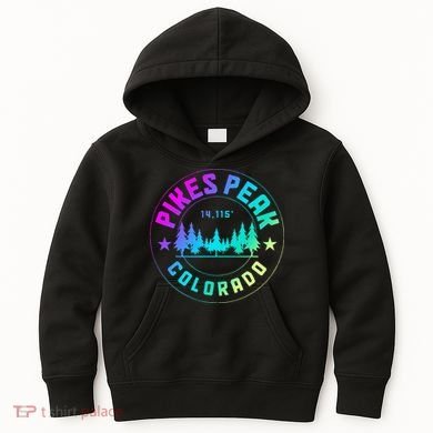 Pikes Peak Colorado Mountain Hiking Kids Hoodie