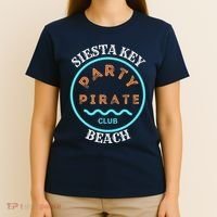 Party Pirate Club Siesta Key Beach T-Shirt thumb 4