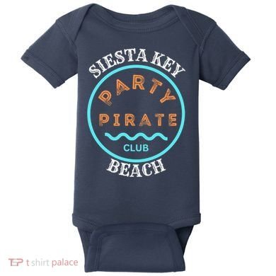 Party Pirate Club Siesta Key Beach Baby Bodysuit