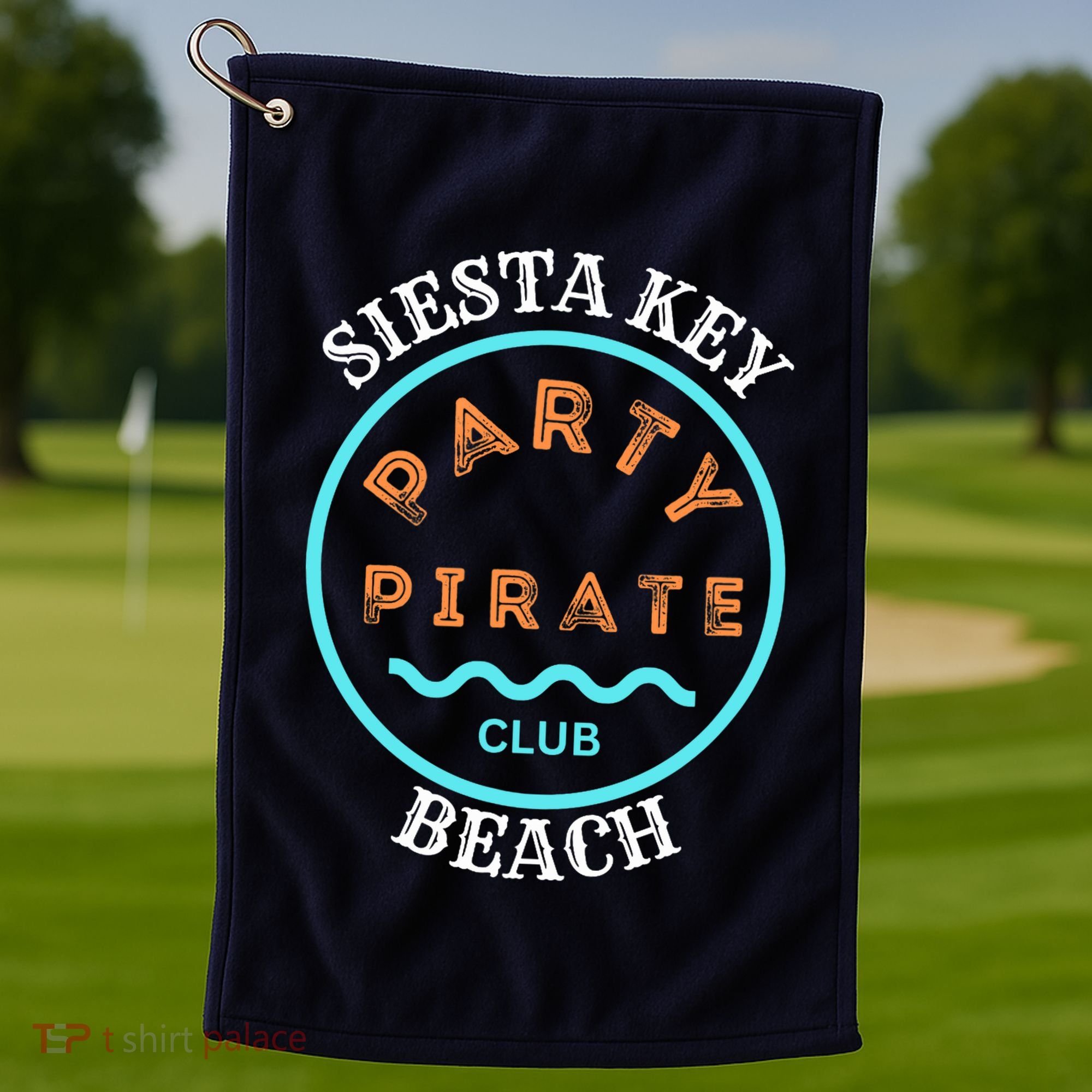 Party Pirate Club Siesta Key Beach Golf Towel