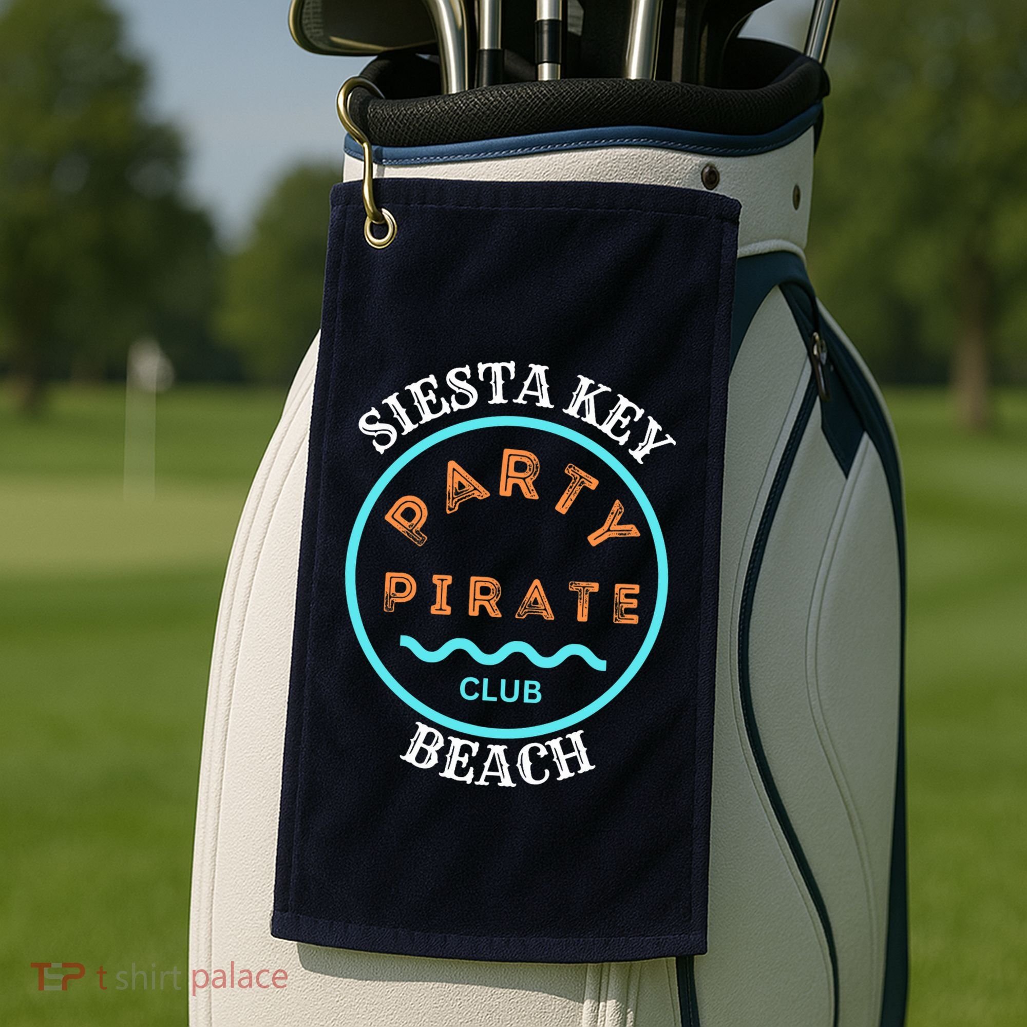 Party Pirate Club Siesta Key Beach Golf Towel