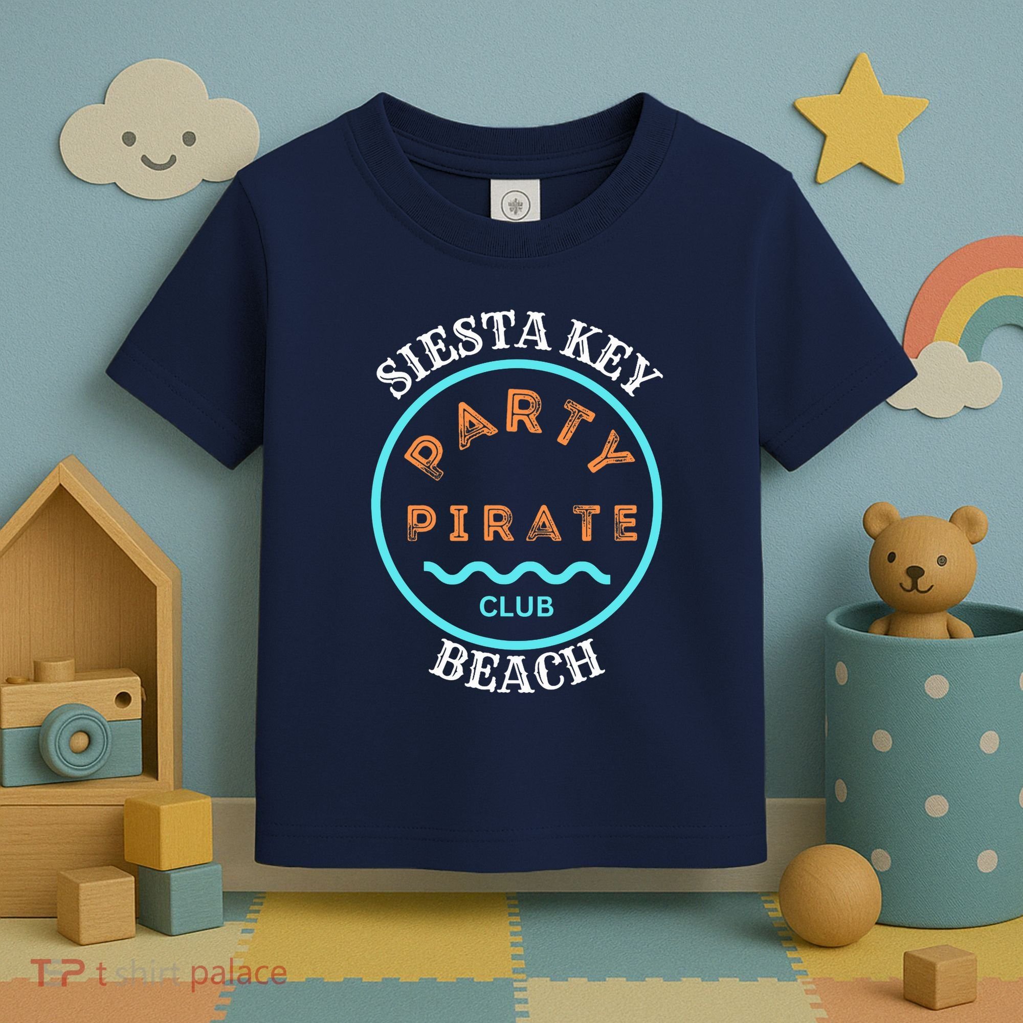 Party Pirate Club Siesta Key Beach Toddler T-Shirt