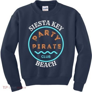 Party Pirate Club Siesta Key Beach Kids Sweatshirt