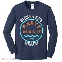 Party Pirate Club Siesta Key Beach Kids Long Sleeve Shirt thumb 0
