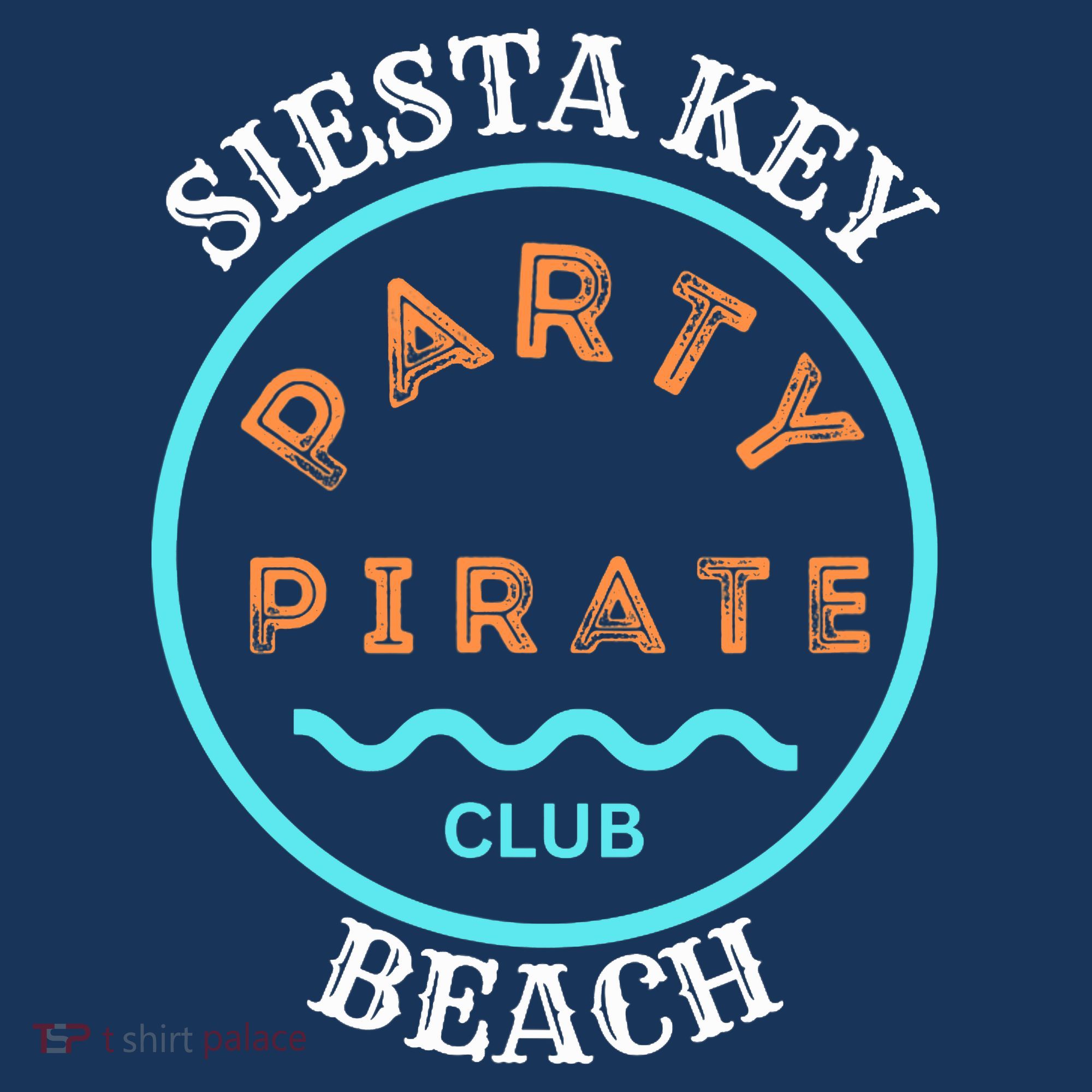 Party Pirate Club Siesta Key Beach Kids T-Shirt