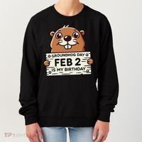 Punxsy PhilS Cute Groundhog Day February 2nd Birthday Women's Sweatshirt thumb 0