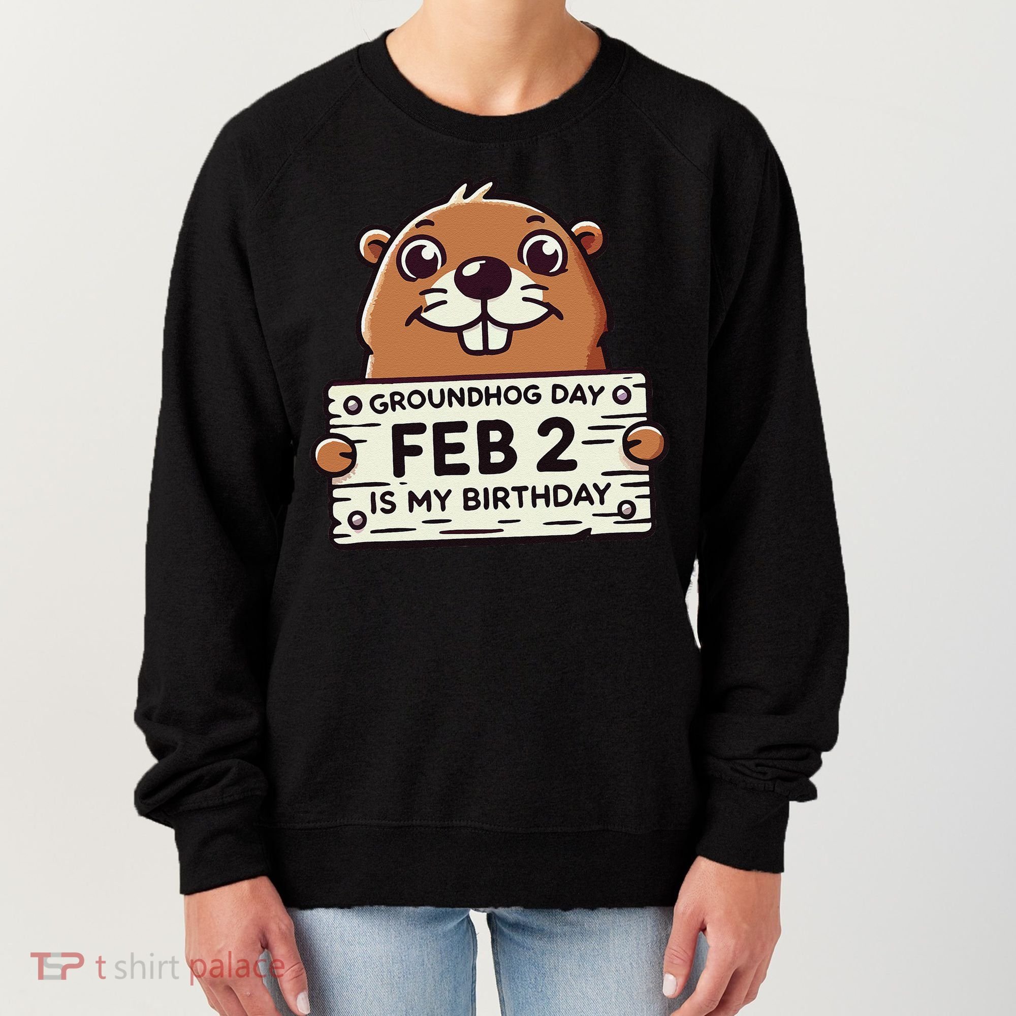 Punxsy PhilS Cute Groundhog Day February 2nd Birthday Women's Sweatshirt