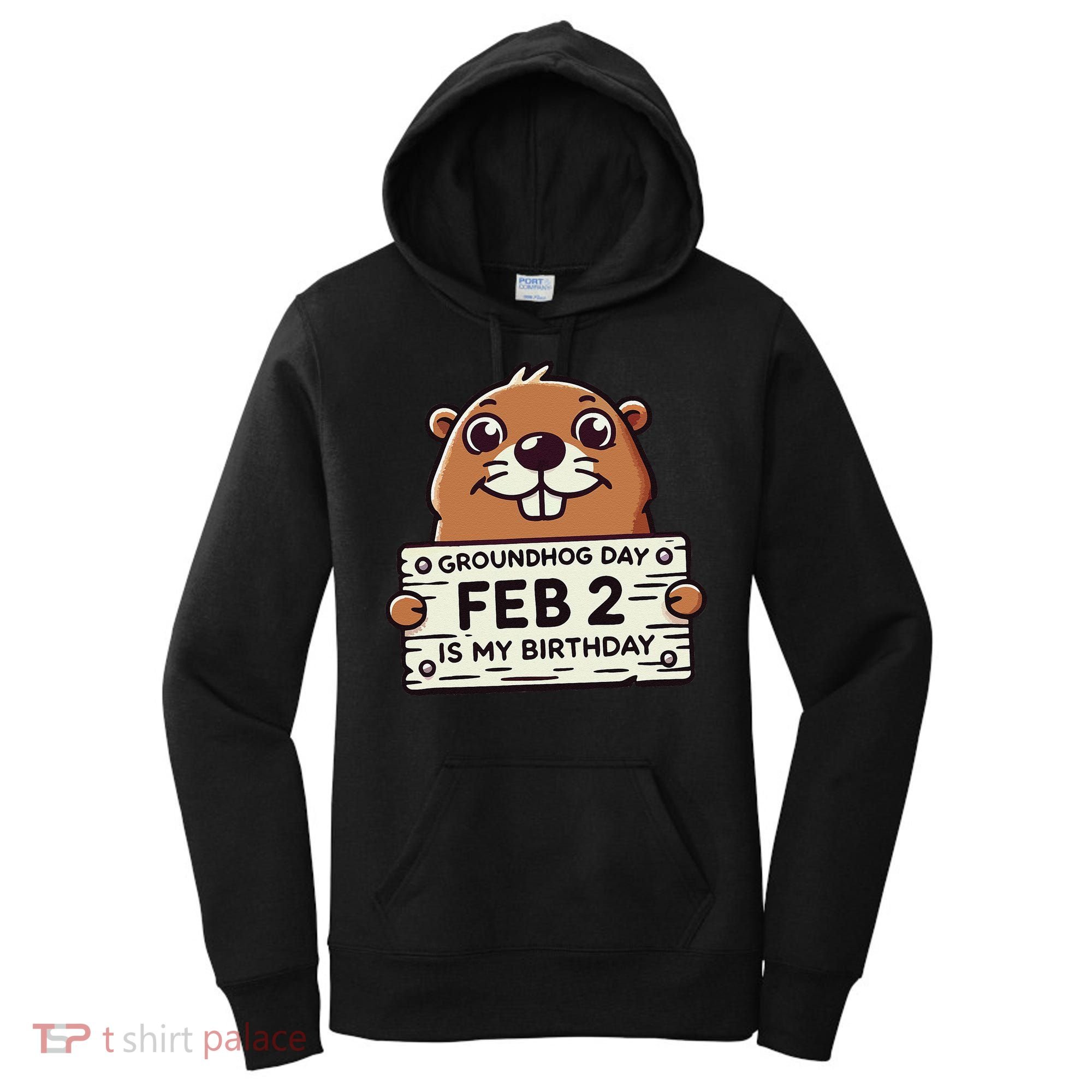 Punxsy PhilS Cute Groundhog Day February 2nd Birthday Women's Hoodie