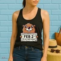 Punxsy PhilS Cute Groundhog Day February 2nd Birthday Women's Tank Top thumb 2
