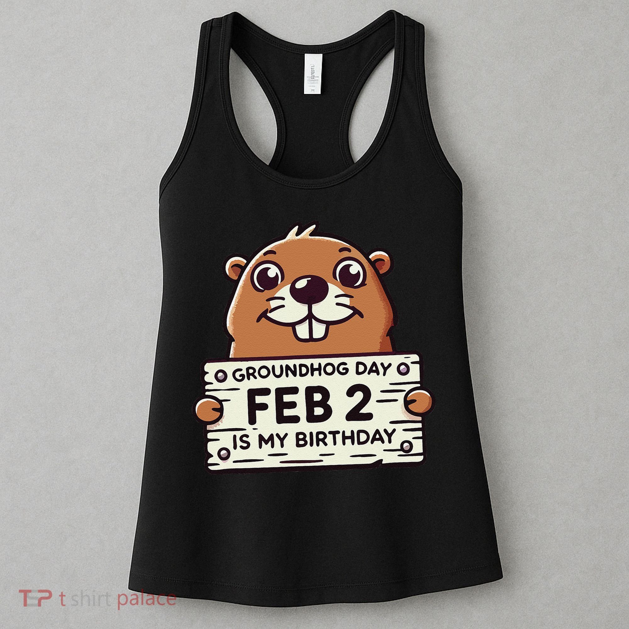 Punxsy PhilS Cute Groundhog Day February 2nd Birthday Women's Tank Top