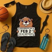Punxsy PhilS Cute Groundhog Day February 2nd Birthday Tank Top thumb 4