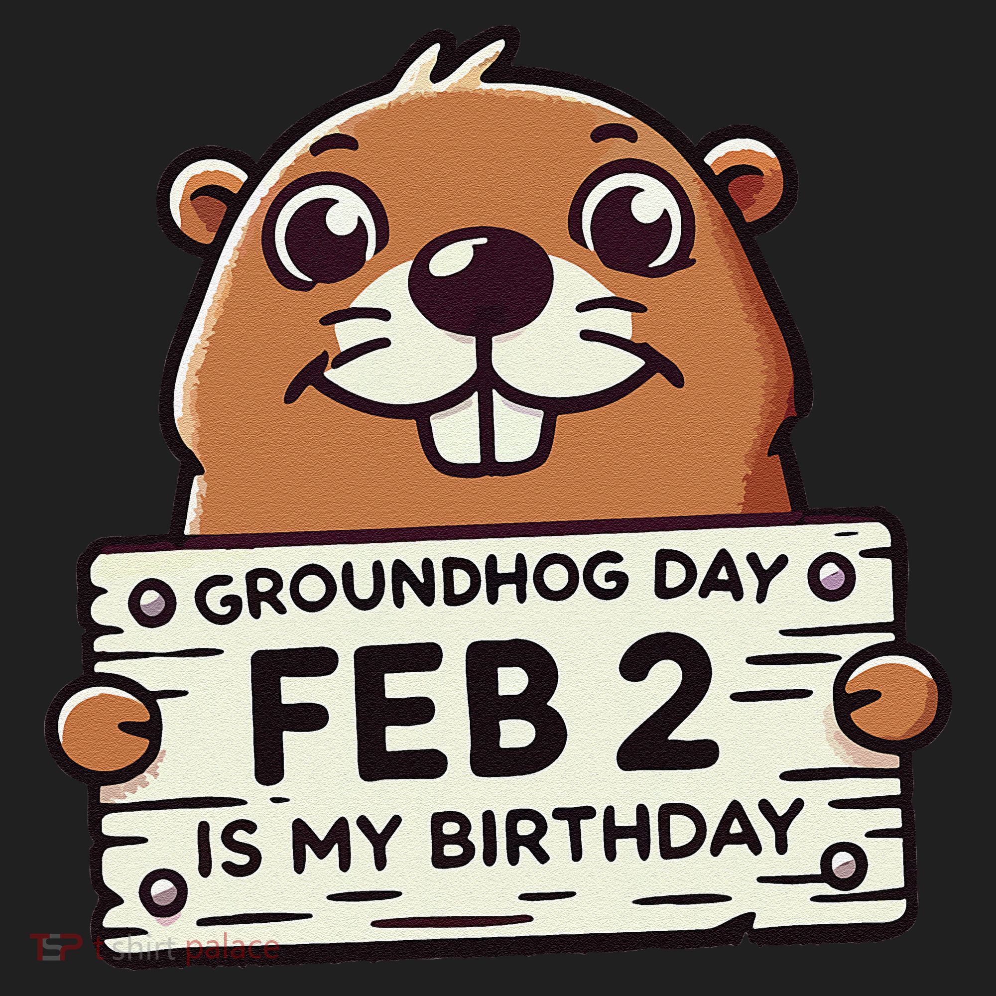 Punxsy PhilS Cute Groundhog Day February 2nd Birthday Golf Towel