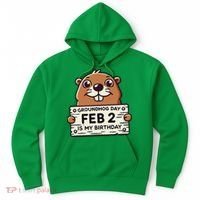 Punxsy PhilS Cute Groundhog Day February 2nd Birthday Hoodie thumb 0