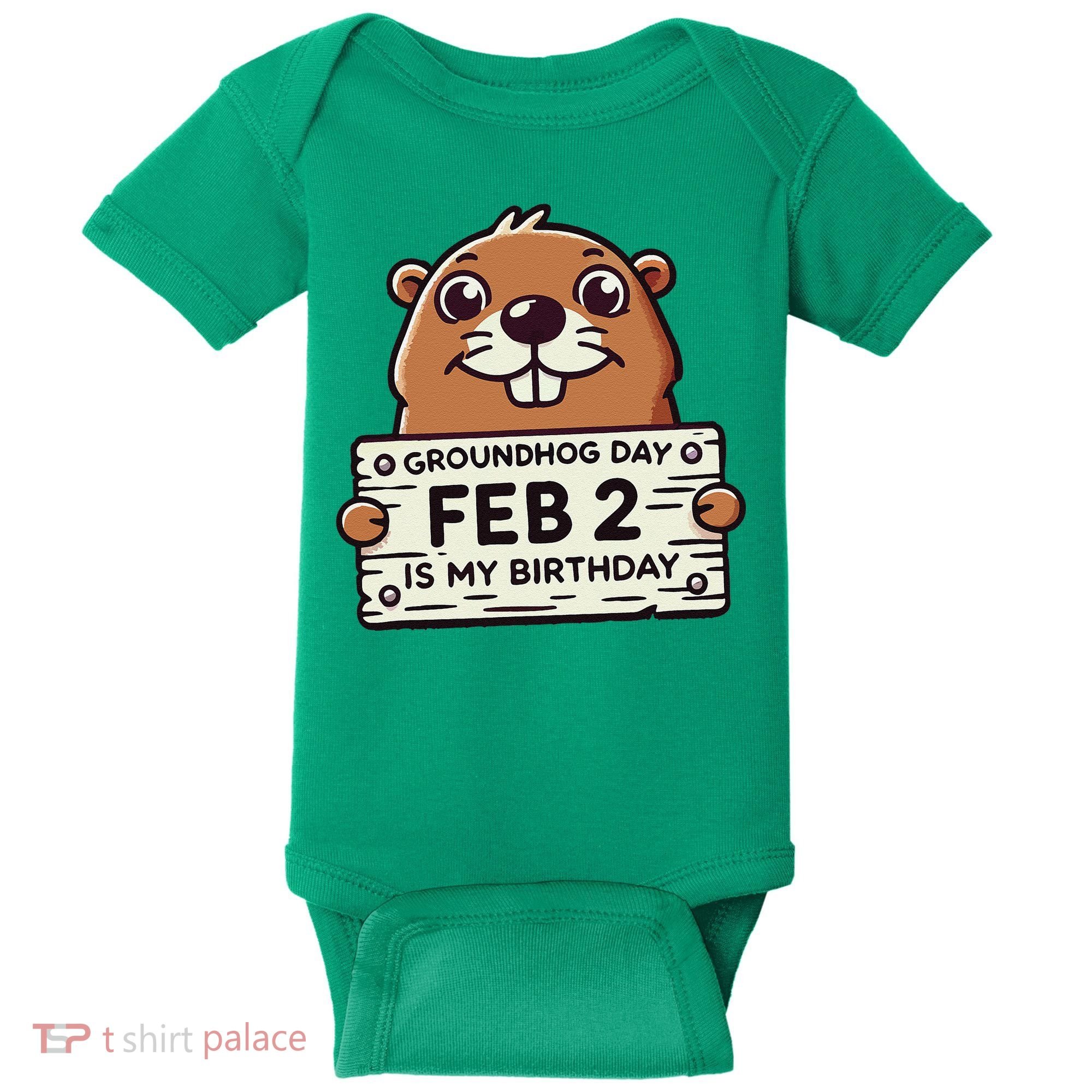 Punxsy PhilS Cute Groundhog Day February 2nd Birthday Baby Bodysuit