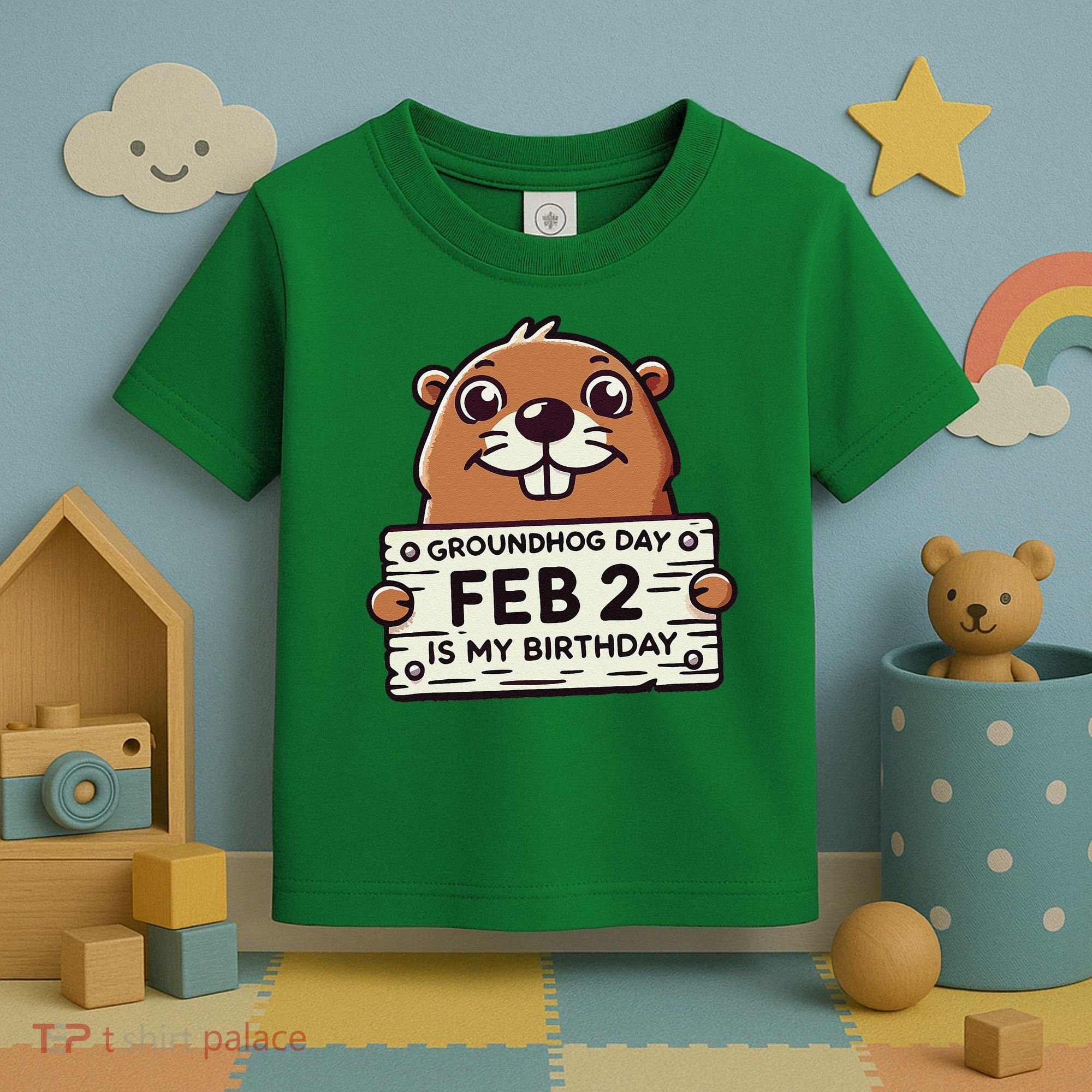 Punxsy PhilS Cute Groundhog Day February 2nd Birthday Toddler T-Shirt