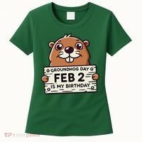 Punxsy PhilS Cute Groundhog Day February 2nd Birthday Women's T-Shirt thumb 0