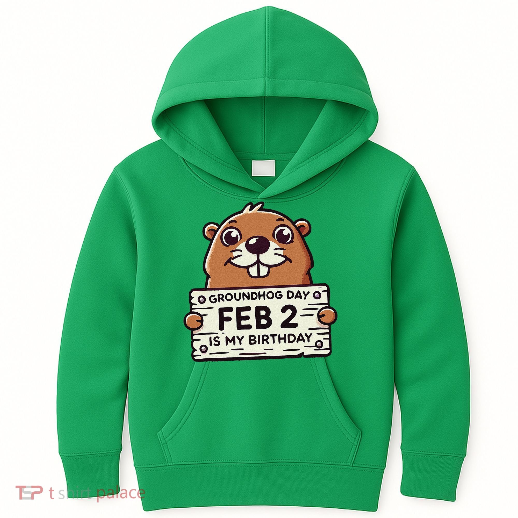 Punxsy PhilS Cute Groundhog Day February 2nd Birthday Kids Hoodie