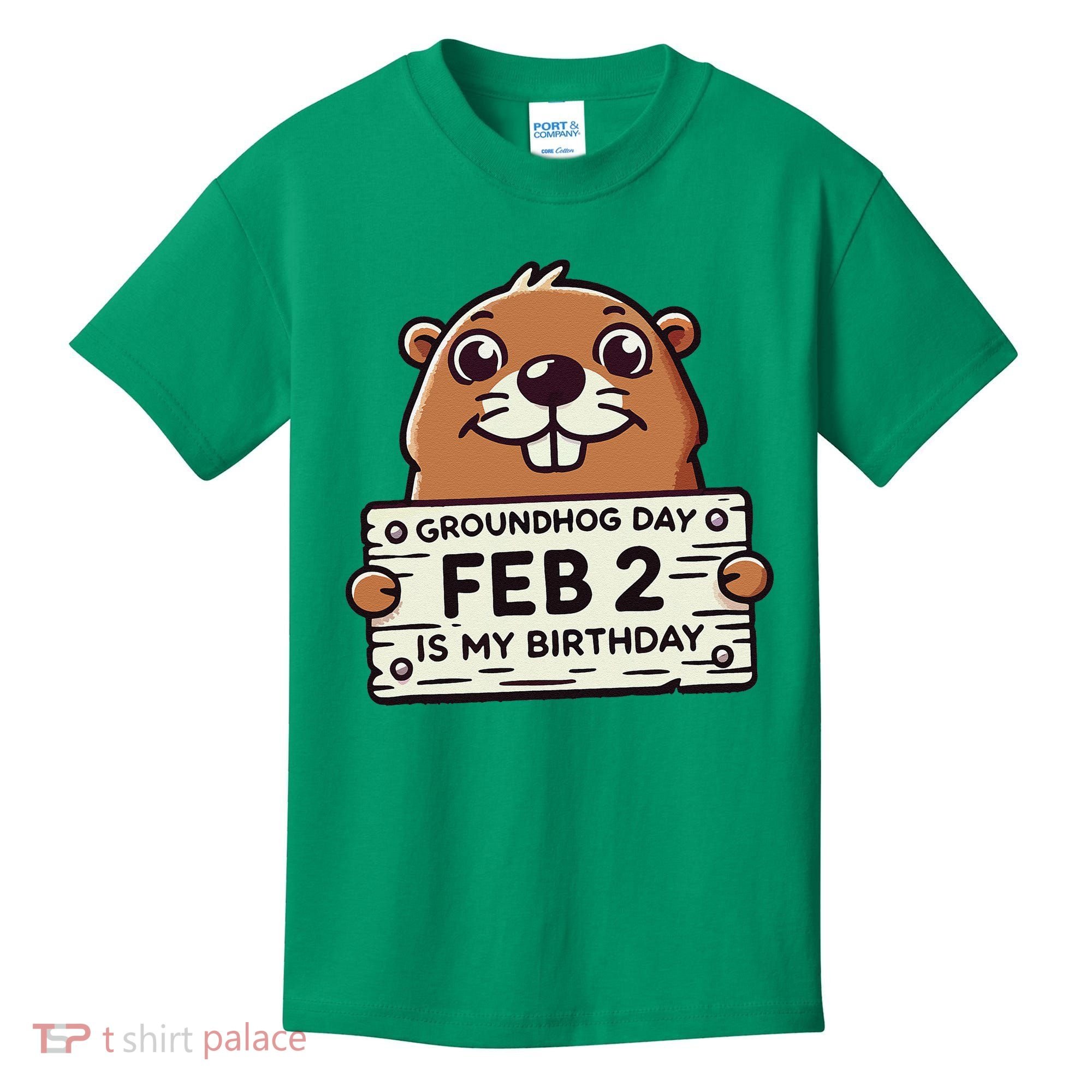 Punxsy PhilS Cute Groundhog Day February 2nd Birthday Kids T-Shirt