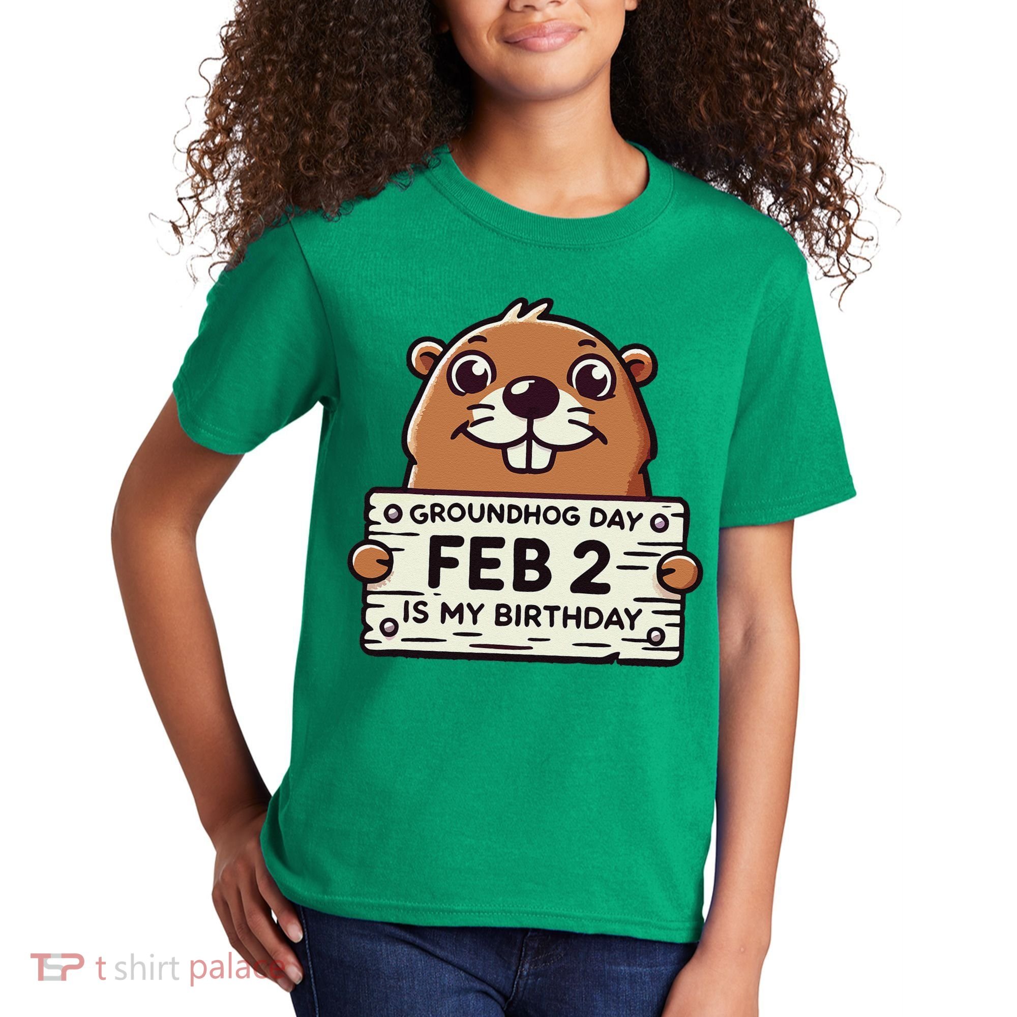 Punxsy PhilS Cute Groundhog Day February 2nd Birthday Kids T-Shirt