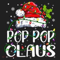 Pop Pop Claus Christmas Lights Pajama Family Matching Women's Sweatshirt thumb 2
