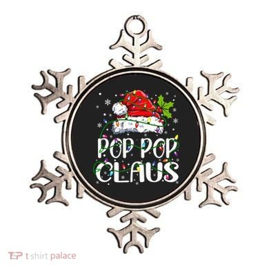 Pop Pop Claus Christmas Lights Pajama Family Matching Ornament