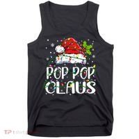 Pop Pop Claus Christmas Lights Pajama Family Matching Tank Top thumb 0