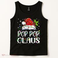 Pop Pop Claus Christmas Lights Pajama Family Matching Tank Top thumb 2