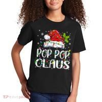 Pop Pop Claus Christmas Lights Pajama Family Matching Kids T-Shirt thumb 2