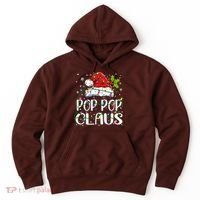 Pop Pop Claus Christmas Lights Pajama Family Matching Hoodie thumb 0