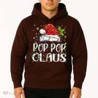 Pop Pop Claus Christmas Lights Pajama Family Matching Hoodie thumb 2
