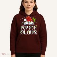 Pop Pop Claus Christmas Lights Pajama Family Matching Hoodie thumb 5