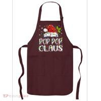Pop Pop Claus Christmas Lights Pajama Family Matching Apron thumb 0