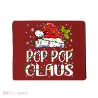 Pop Pop Claus Christmas Lights Pajama Family Matching Mousepad thumb 0