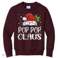 Pop Pop Claus Christmas Lights Pajama Family Matching Kids Sweatshirt thumb 0