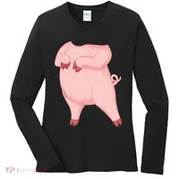 Pig Pig Costume Women's Long Sleeve Shirt thumb 0