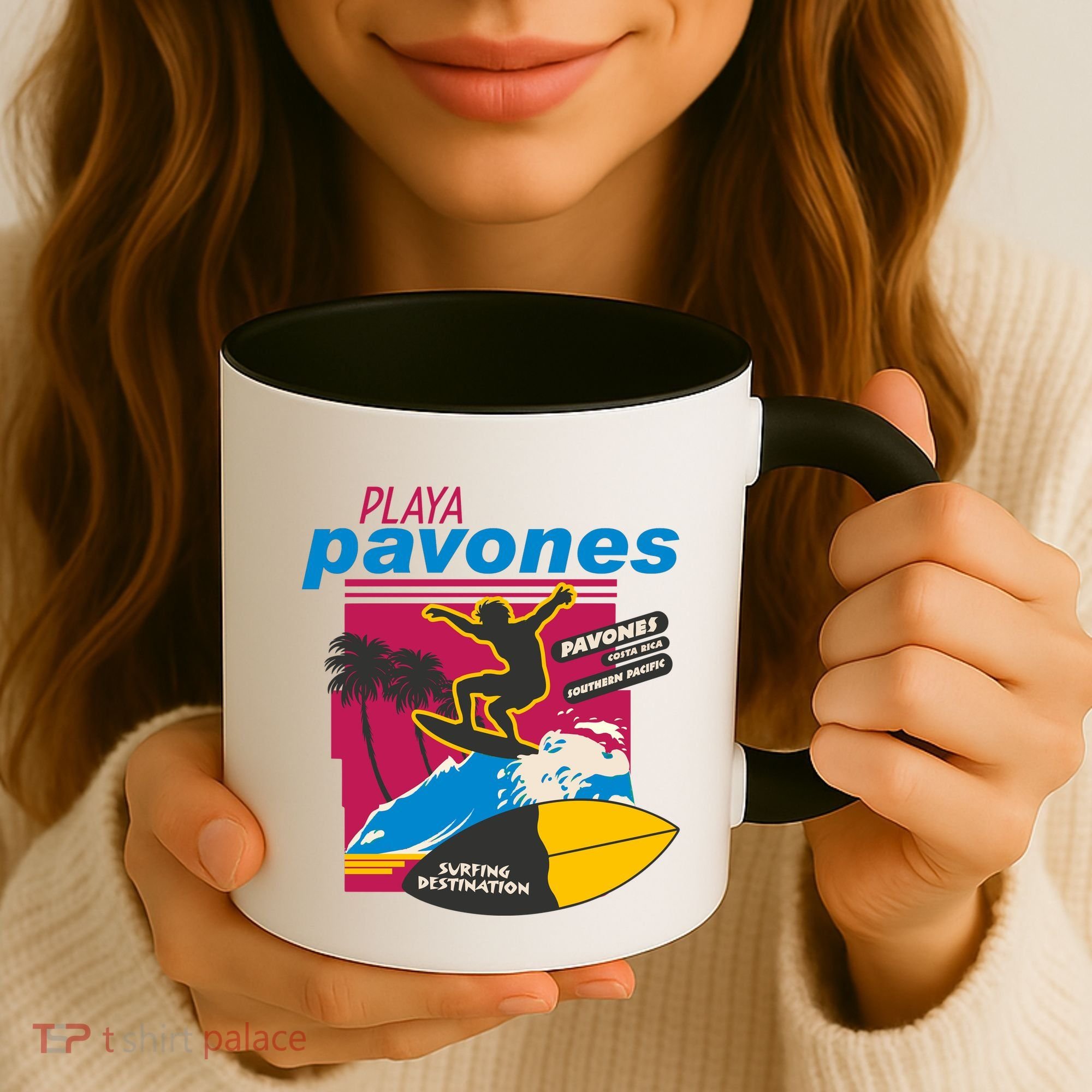 Playa Pavones Costa Rica Surfer Coffee Mug