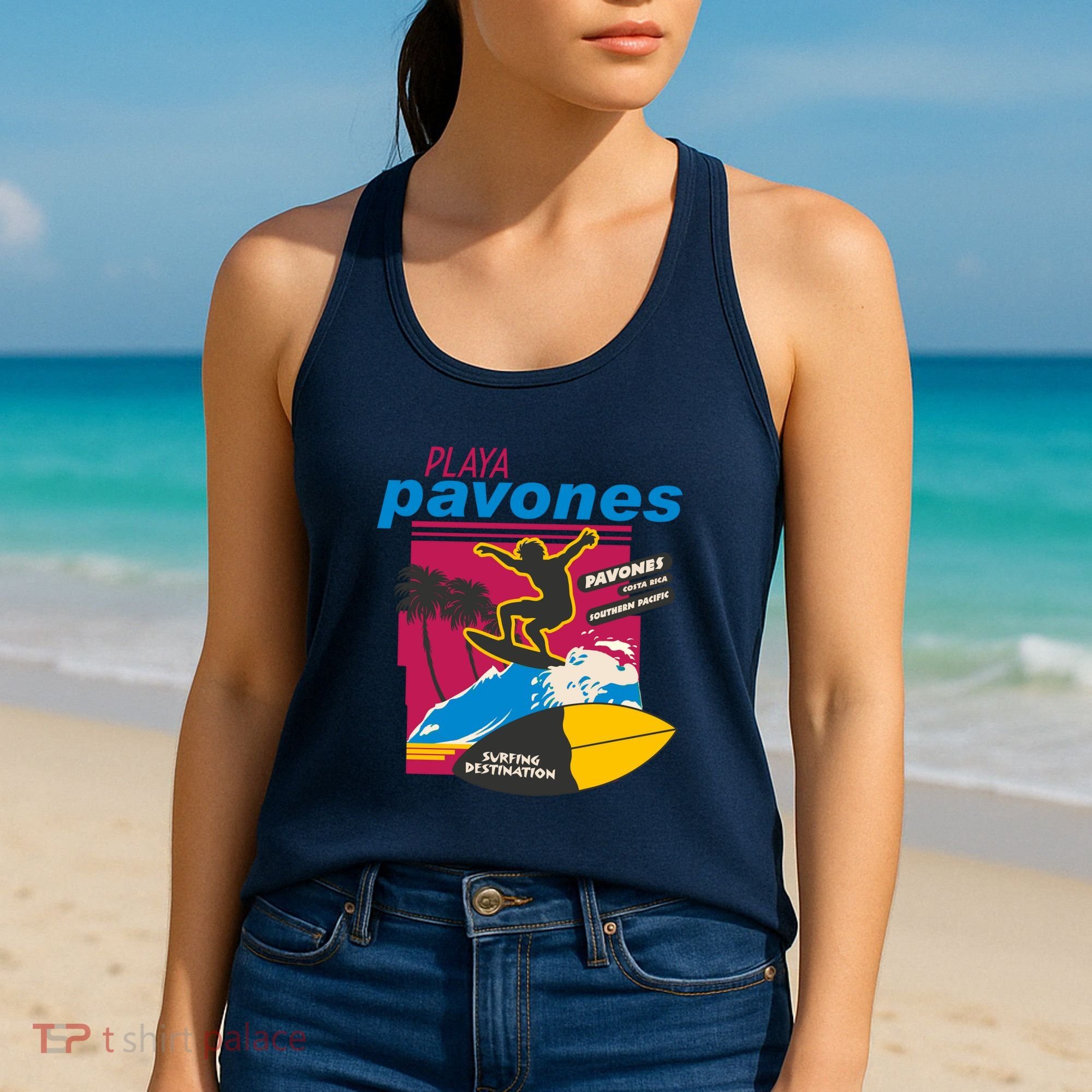 Playa Pavones Costa Rica Surfer Women's Tank Top
