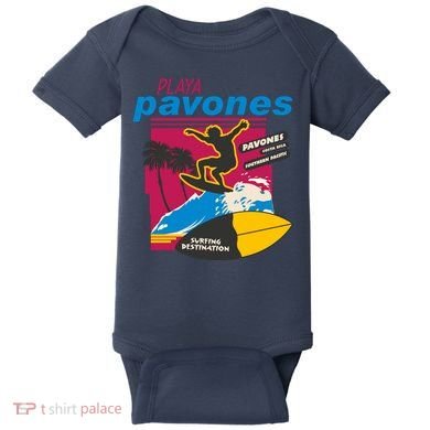 Playa Pavones Costa Rica Surfer Baby Bodysuit