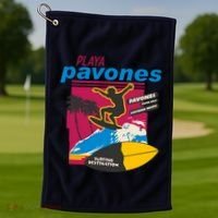 Playa Pavones Costa Rica Surfer Golf Towel thumb 1