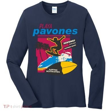 Playa Pavones Costa Rica Surfer Women's Long Sleeve Shirt