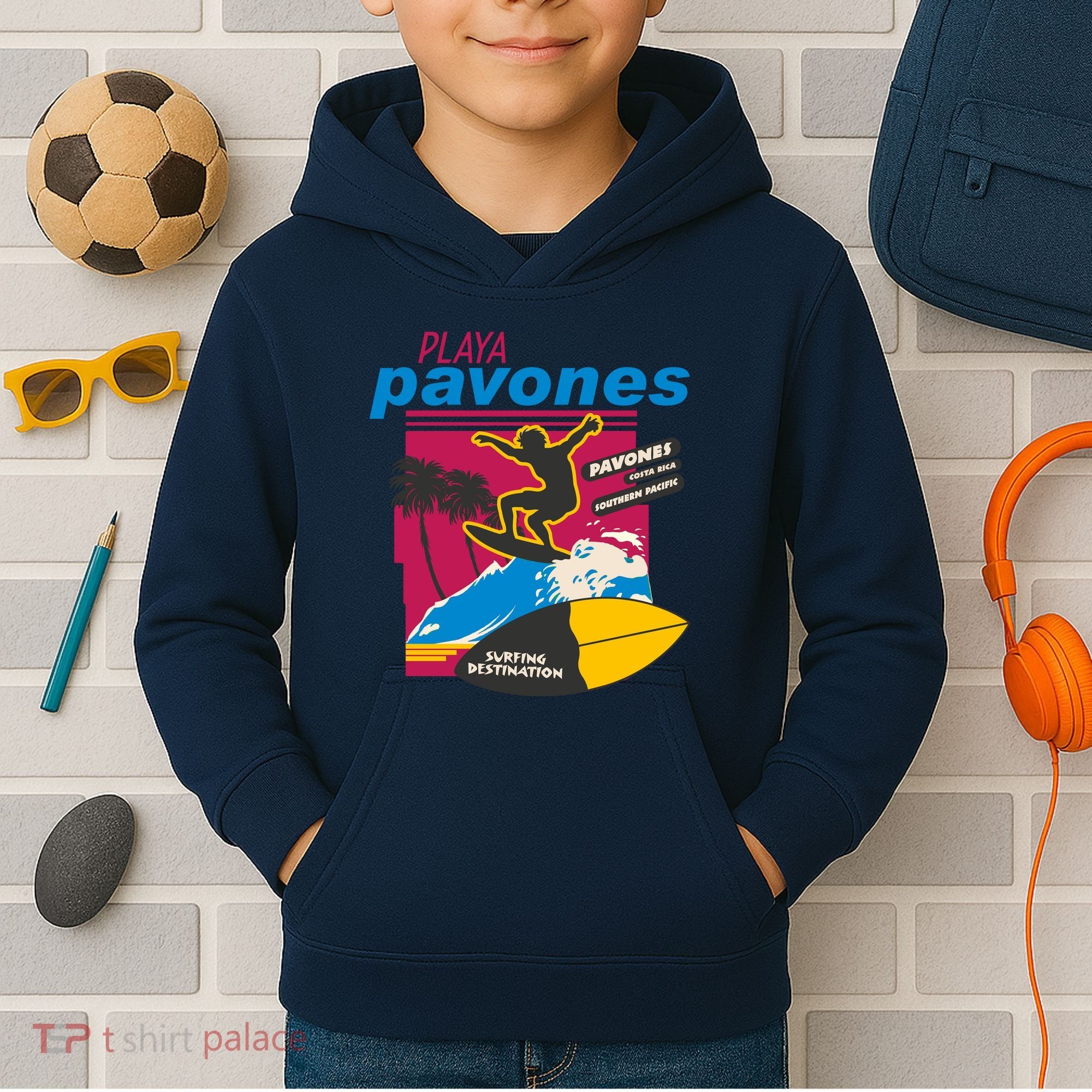 Playa Pavones Costa Rica Surfer Kids Hoodie