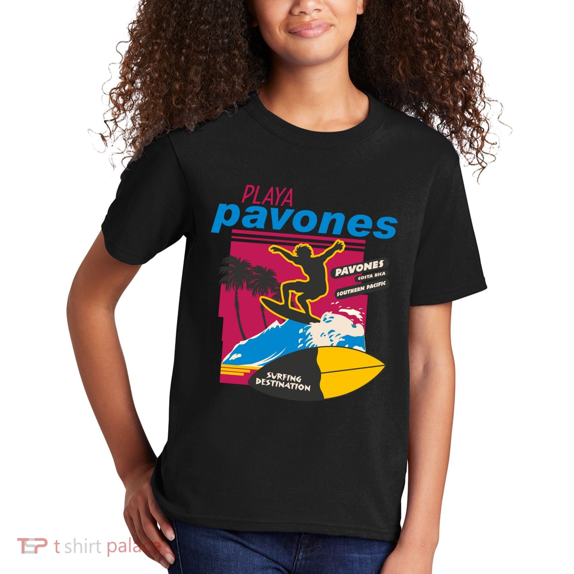 Playa Pavones Costa Rica Surfer Kids T-Shirt