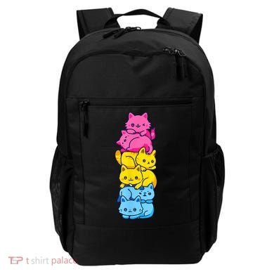 Pansexual Pride Cat LGBT Pan Flag Nonbinary Cute Cats Pile Backpack